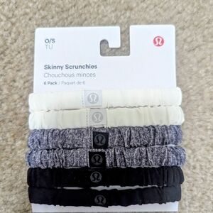 lululemon athletica Skinny Scrunchies 6-Pack - Cream, Gray, Black